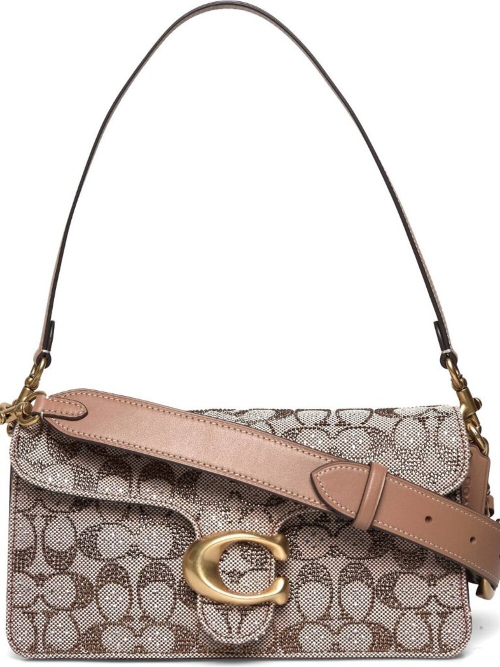 NWT Coach Tabby Shoulder Bag Signature Jacquard 26 Crystal CDZ34